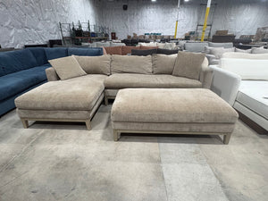 Caspian Fabric Sectional w/ Ottoman