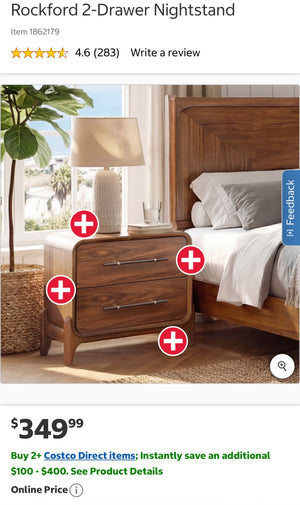 2 Rockford 2-Drawer Nightstand *NEW*