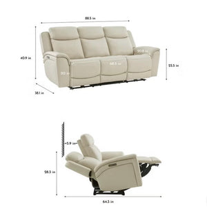 Sanders Leather Power Reclining Sofa