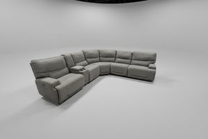 Argento 6-piece Fabric Power Reclining Sectional