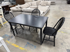 Black Dining Table and 3 Chairs