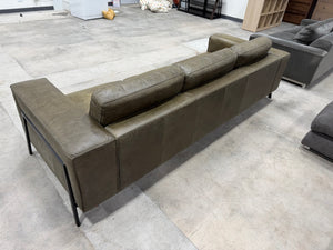 Scandinavian Designs Dean Leather Grand Sofa Olive