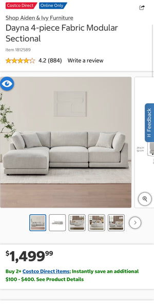 Dayna 4-Piece Modular Sectional