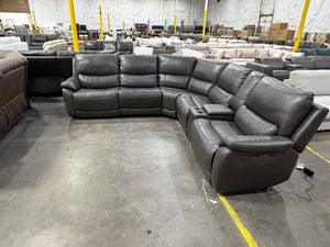 Wylder Leather Power Sectional