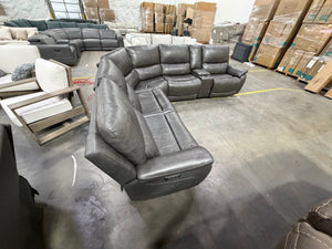Wylder Leather Power Sectional
