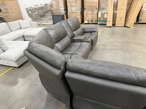 Wylder Leather Power Sectional