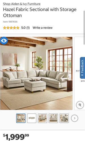 Aiden and Ivy Hazel Fabric Sectional