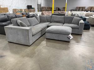 Lowell 6-Piece Modular Sectional – Dark Gray