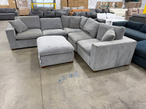 Lowell 6-Piece Modular Sectional – Dark Gray
