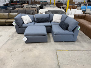 West Sixth Liam Sectional – Blue