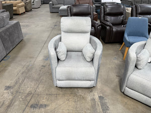 Darcy Fabric Power Swivel Glider Recliner with Power Headrest