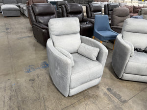 Darcy Fabric Power Swivel Glider Recliner with Power Headrest