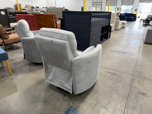 Darcy Fabric Power Swivel Glider Recliner with Power Headrest