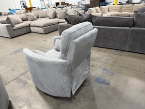 Darcy Fabric Power Swivel Glider Recliner with Power Headrest