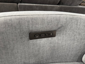Darcy Fabric Power Swivel Glider Recliner with Power Headrest
