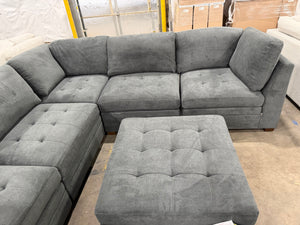 Tisdale 6-Piece Fabric Sectional – Gray