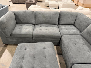 Tisdale 6-Piece Fabric Sectional – Gray