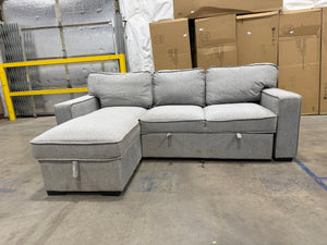 Reversible Sofa Chaise with Storage and pullout.