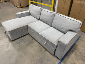 Reversible Sofa Chaise with Storage and pullout.