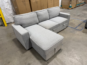Reversible Sofa Chaise with Storage and pullout.