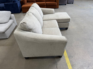 Beige Chaise Sofa with Pullout Mattress