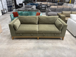 Green Velvet Mokena Fabric Sofa