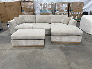 Henredon Caley Reversible Sofa Chaise with Ottoman