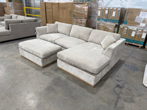 Henredon Caley Reversible Sofa Chaise with Ottoman