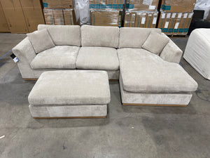 Henredon Caley Reversible Sofa Chaise with Ottoman