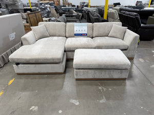 Henredon Caley Reversible Sofa Chaise with Ottoman