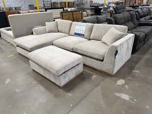 Henredon Caley Reversible Sofa Chaise with Ottoman