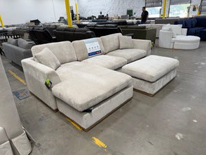 Henredon Caley Reversible Sofa Chaise with Ottoman