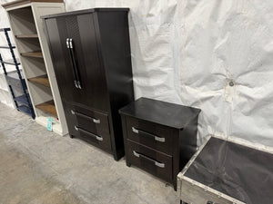 Black Dresser and Nightstand
