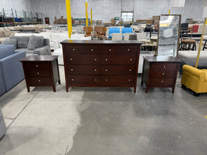 Dresser with 2 Night stands