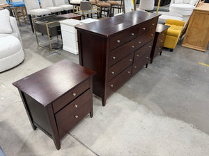 Dresser with 2 Night stands