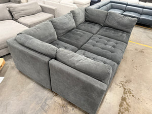 Tisdale 6-Piece Fabric Sectional – Gray