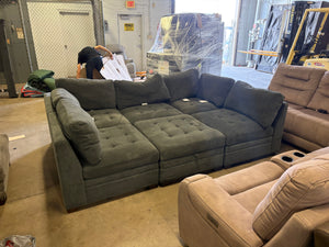 ThomasVille Tisdale 6-Piece Fabric Sectional - Gray