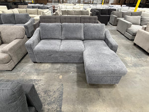 Coddle Aria Fabric Sleeper Sofa with Reversible Chaise and Storage