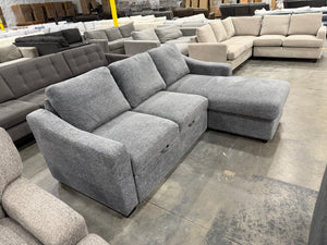 Coddle Aria Fabric Sleeper Sofa with Reversible Chaise and Storage