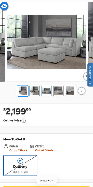 Rockford 6-Piece Fabric Modular Sectional
