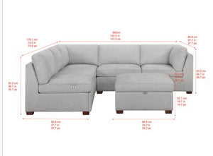Rockford 6-Piece Fabric Modular Sectional