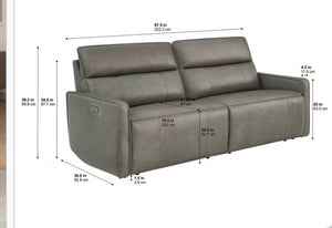 Keira Leather Power Sofa