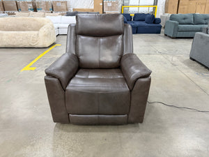 Hamlin Leather Power Recliner with Power Headrest & Power Lumbar