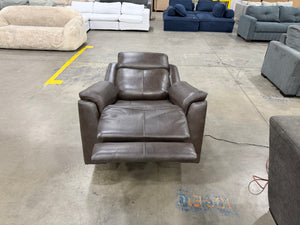 Hamlin Leather Power Recliner with Power Headrest & Power Lumbar