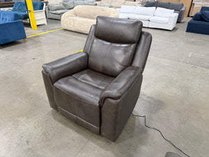 Hamlin Leather Power Recliner with Power Headrest & Power Lumbar