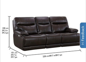 Ridgewin Leather Reclining Sofa