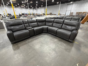 Lauretta Leather Power Sectional