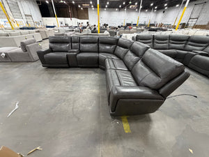 Lauretta Leather Power Sectional