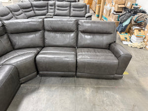 Lauretta Leather Power Sectional