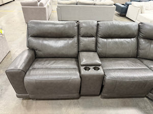 Lauretta Leather Power Sectional